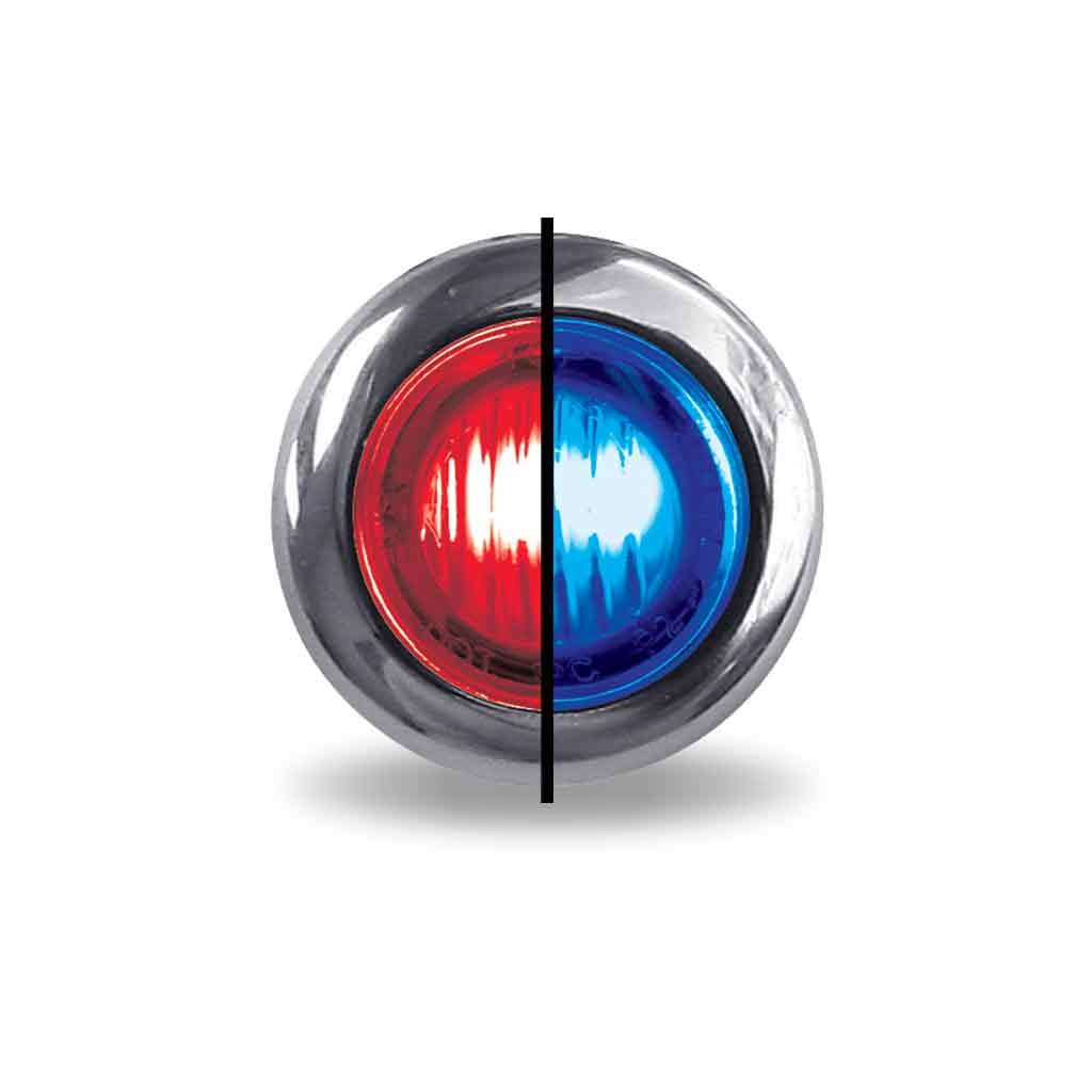 3/4" Red Marker to Blue Auxiliary Round LED Light - 2 Diodes-TLED-BX3RB