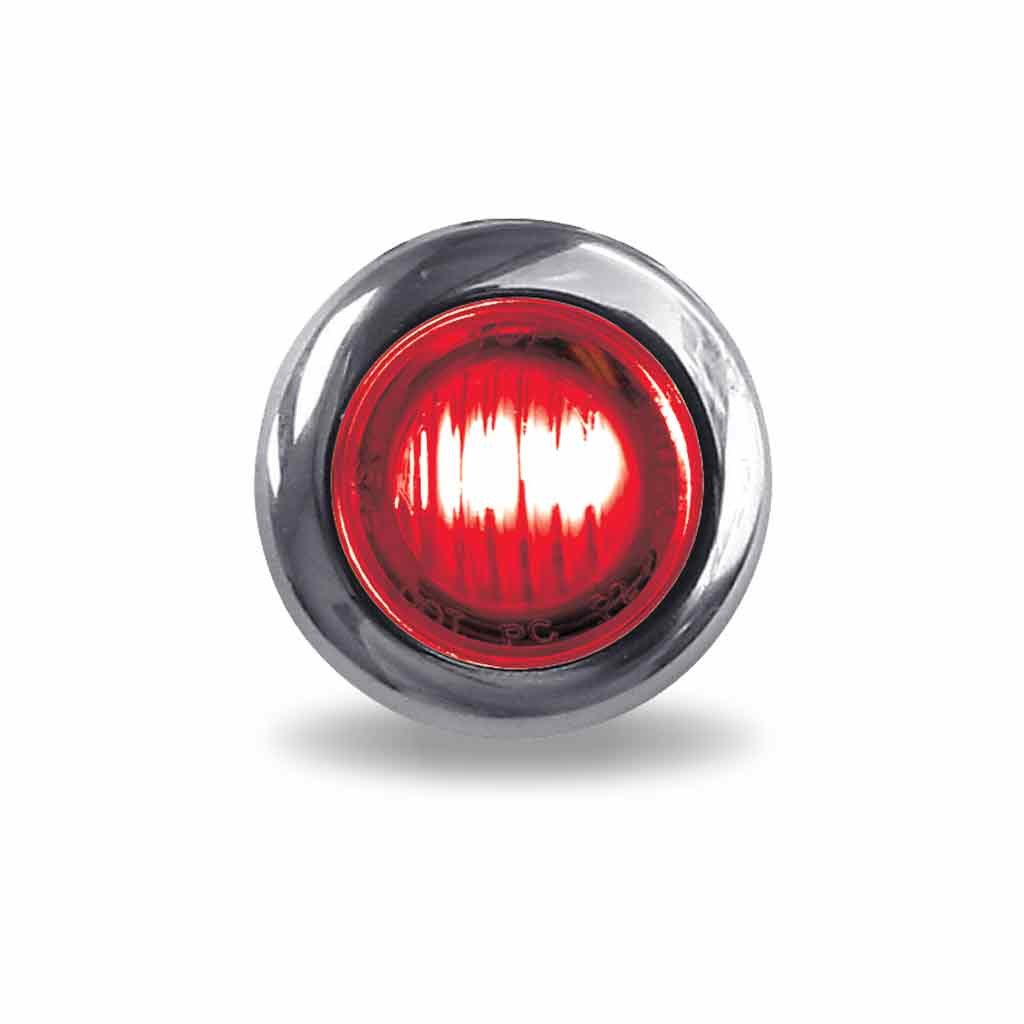 TLED-BX3RG_FRONT_FUNC1 3/4" Red Marker to Green Auxiliary Round LED Light - 2 Diodes - Image 3