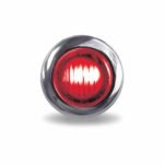 3/4" Red Stop, Turn & Tail to White Back Up Round LED Light - 2 Diodes - Image 3