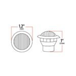 3/4" Red Stop, Turn & Tail to White Back Up Round LED Light - 2 Diodes - Image 6