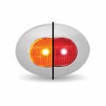 3/4" Amber Marker to Red Auxiliary Oval LED Light - 2 Diodes-TLED-BX4AR