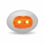 3/4" Amber Marker to Red Auxiliary Oval LED Light - 2 Diodes - Image 2