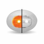 3/4" Amber Marker to White Auxiliary Oval LED Light - 2 Diodes-TLED-BX4AW