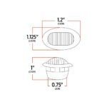 3/4" Amber Marker to White Auxiliary Oval LED Light - 2 Diodes - Image 6