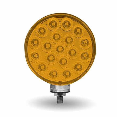 Amber/Red Turn & Marker Double Face Round Reflector LED Light - 38 Diodes-TLED-DFC3