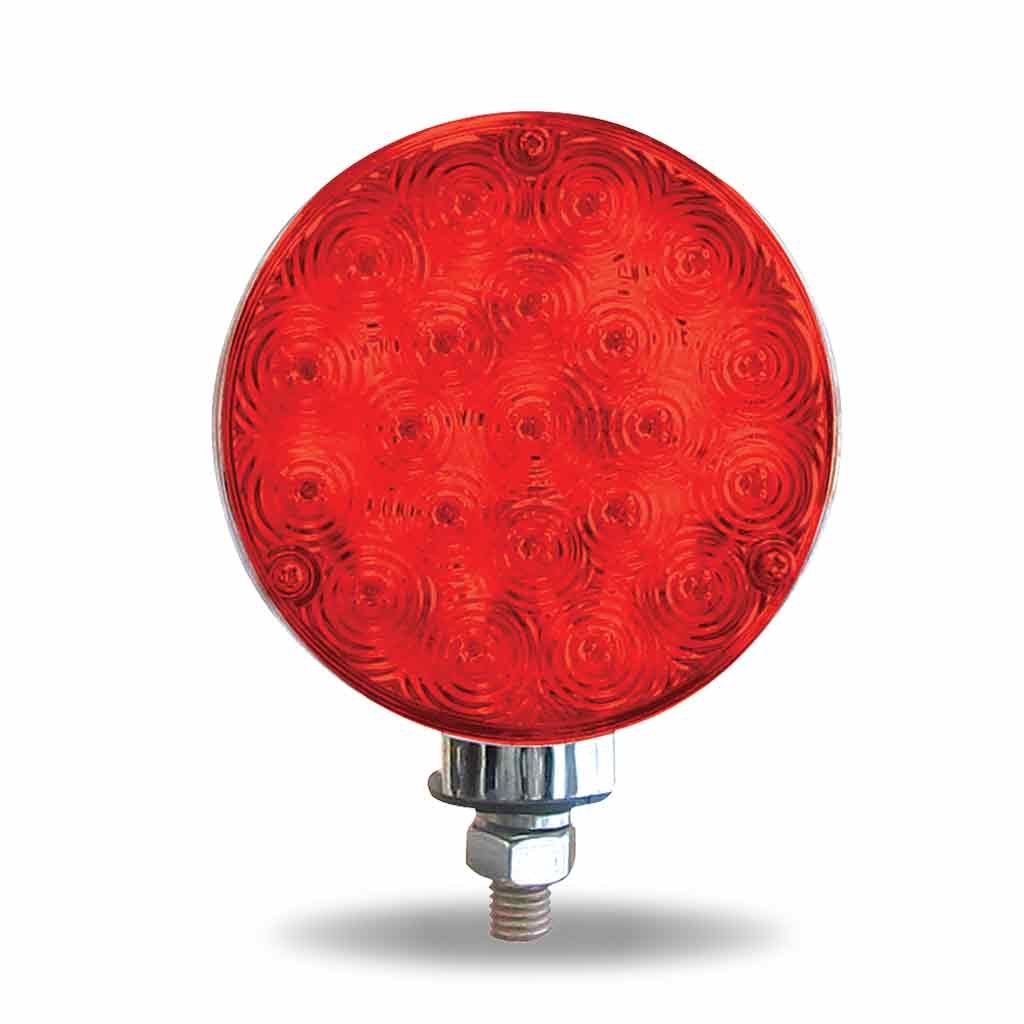 TLED-DFF_BACK_OFF Amber/Red Turn Signal & Marker Super Value Double Face Round LED Light - 42 Diodes - Image 3