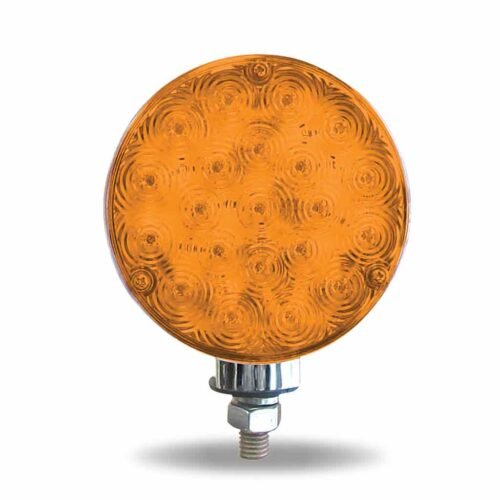 Amber/Red Turn Signal & Marker Super Value Double Face Round LED Light - 42 Diodes-TLED-DFF