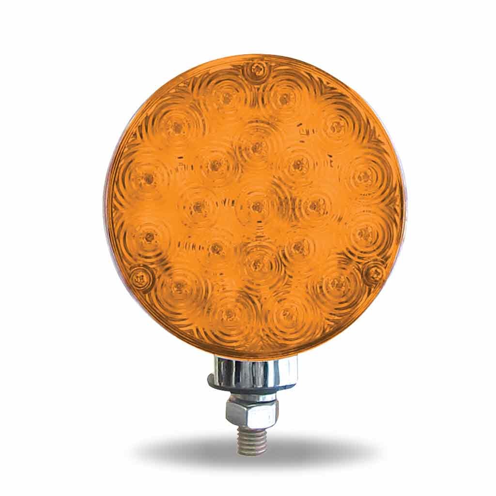 Amber/Red Turn Signal & Marker Super Value Double Face Round LED Light - 42 Diodes-TLED-DFF