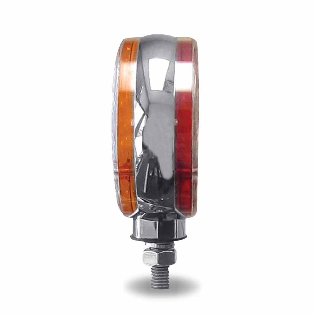 TLED-DFF_SIDE_OFF Amber/Red Turn Signal & Marker Super Value Double Face Round LED Light - 42 Diodes - Image 2