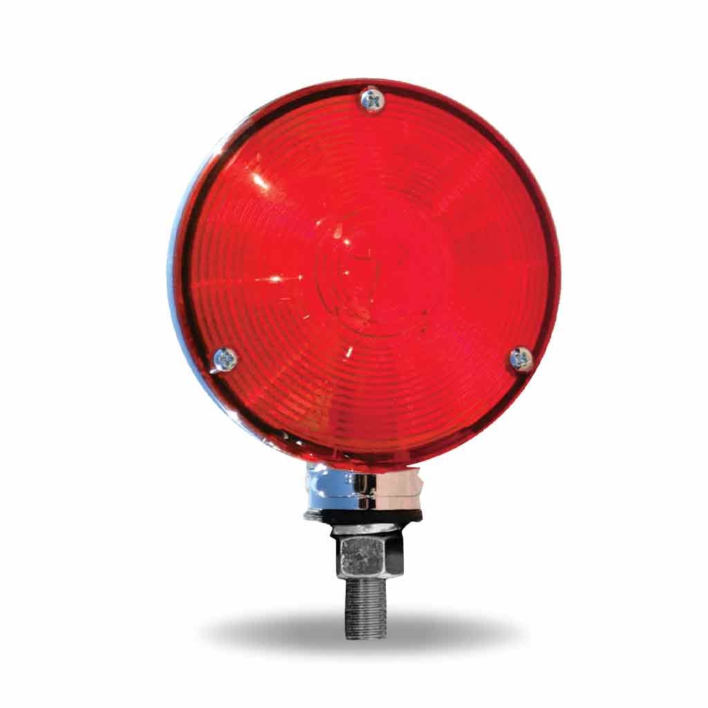 TLED-DFO_BACK_OFF Amber / Red Turn Signal & Marker "Ol-Skul" Double Face Round LED Fender Light - 38 Diodes - Image 3