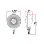 Amber / Red Turn Signal & Marker "Ol-Skul" Double Face Round LED Fender Light - 38 Diodes - Image 4