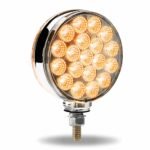 Amber/Red Turn & Marker to Blue Auxiliary Double Face Round Reflector LED Light - 38 Diodes - Image 7