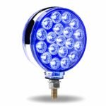 Amber/Red Turn & Marker to Blue Auxiliary Double Face Round Reflector LED Light - 38 Diodes - Image 9