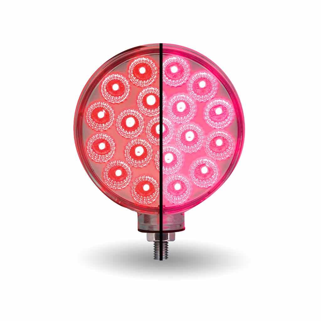 TLED-DFXPINK_REAR_DUAL Amber/Red Turn & Marker to Pink Auxiliary Double Face Round Reflector LED Light - 38 Diodes - Image 5