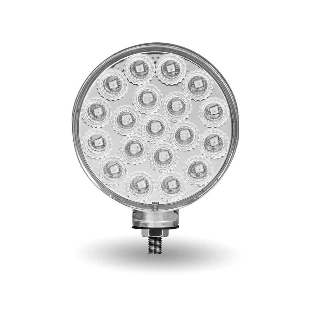 TLED-DFXPINK_REAR_OFF Amber/Red Turn & Marker to Pink Auxiliary Double Face Round Reflector LED Light - 38 Diodes - Image 6