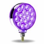Amber/Red Turn & Marker to Purple Auxiliary Double Face Round Reflector LED Light - 38 Diodes - Image 9
