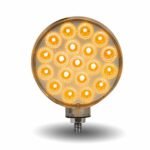 Amber/Red Turn & Marker to Purple Auxiliary Double Face Round Reflector LED Light - 38 Diodes - Image 4