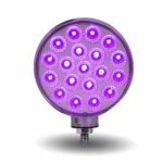 Amber/Red Turn & Marker to Purple Auxiliary Double Face Round Reflector LED Light - 38 Diodes - Image 6