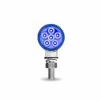 Amber/Red Clearance Marker to Blue Auxiliary 1.8" Mini Double Face Round Light with Reflector LEDs - 12 Diodes - Image 6