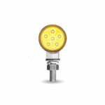 Amber/Red Clearance Marker to Purple Auxiliary 1.8" Mini Double Face Round Light with Reflector LEDs - 12 Diodes - Image 4
