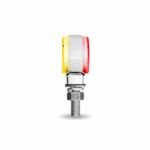 Amber/Red Clearance Marker to Purple Auxiliary 1.8" Mini Double Face Round Light with Reflector LEDs - 12 Diodes - Image 7