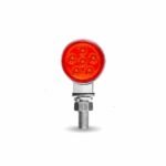 Amber/Red Clearance Marker 1.8" Mini Double Face Round Light with Reflector LEDs - 12 Diodes - Image 2