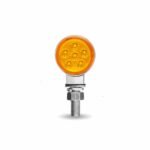 Amber/Red Clearance Marker 1.8" Mini Double Face Round Light with Reflector LEDs - 12 Diodes-TLED-DL1X