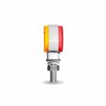 Amber/Red Clearance Marker 1.8" Mini Double Face Round Light with Reflector LEDs - 12 Diodes - Image 3