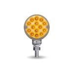 Amber/Red Turn & Marker to Purple Auxiliary 3" Mini Double Face Round Light with Reflector LEDs - 28 Diodes - Image 2