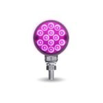 Amber/Red Turn & Marker to Purple Auxiliary 3" Mini Double Face Round Light with Reflector LEDs - 28 Diodes - Image 4
