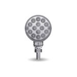 Amber/Red Turn & Marker to Red Auxiliary 3" Mini Double Face Round Light with Reflector LEDs - 28 Diodes - Image 5