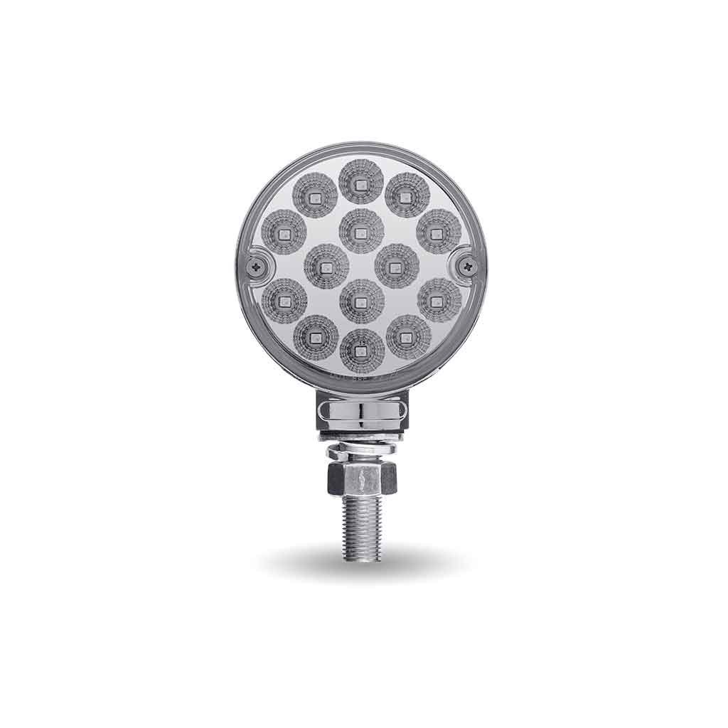 TLED-DL3XR_OFF Amber/Red Turn & Marker to Red Auxiliary 3" Mini Double Face Round Light with Reflector LEDs - 28 Diodes - Image 5