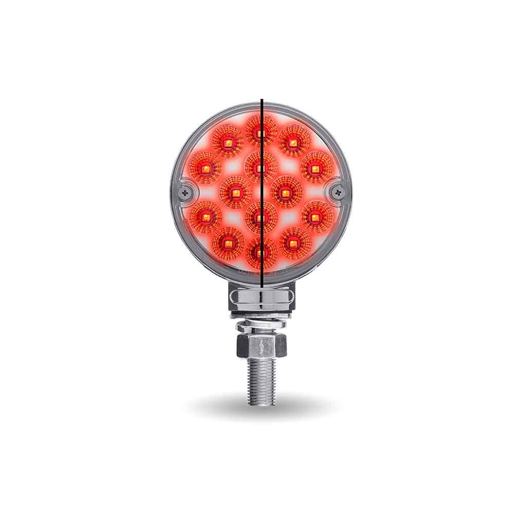 TLED-DL3XR_REAR_DUAL Amber/Red Turn & Marker to Red Auxiliary 3" Mini Double Face Round Light with Reflector LEDs - 28 Diodes - Image 4