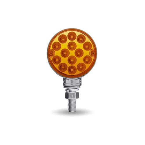 Amber/Red Turn & Marker 3" Mini Double Face Round Light with Reflector LEDs - 28 Diodes-TLED-DL3X