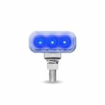 Amber/Red Clearance Marker to Blue Auxiliary 1.5" x 3" Mini Double Face Rectangular Light with Reflector LEDs - 20 Diodes - Image 5