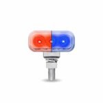 Amber/Red Clearance Marker to Blue Auxiliary 1.5" x 3" Mini Double Face Rectangular Light with Reflector LEDs - 20 Diodes - Image 2