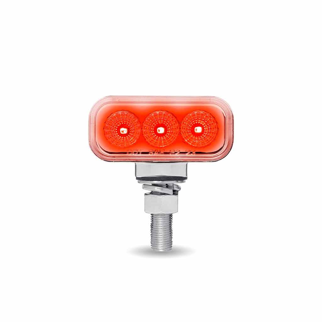 TLED-DR1XC_BACK_ON Clear Amber/Red Clearance Marker 1.5" x 3" Mini Double Face Rectangular Light with Reflector LEDs - 10 Diodes - Image 3