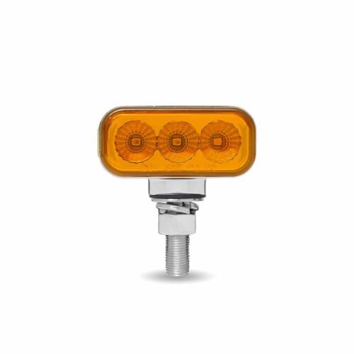 Amber/Red Clearance Marker 1.5" x 3" Mini Double Face Rectangular Light with Reflector LEDs - 10 Diodes-TLED-DR1X