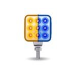 Turn & Tail to Blue Auxiliary 3" Mini Double Face Square Light with Reflector LEDs - 30 Diodes-TLED-DS3XB1