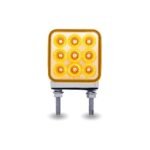 Amber/Red Stop, Turn & Tail to Blue Auxiliary 3" Mini Double Face Square Light with Reflector LEDs - 30 Diodes - Image 2