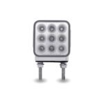 Amber/Red Stop, Turn & Tail to Blue Auxiliary 3" Mini Double Face Square Light with Reflector LEDs - 30 Diodes - Image 6