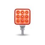 Amber/Red Stop, Turn & Tail to Green Auxiliary 3" Mini Double Face Square Light with Reflector LEDs - 30 Diodes - Image 3