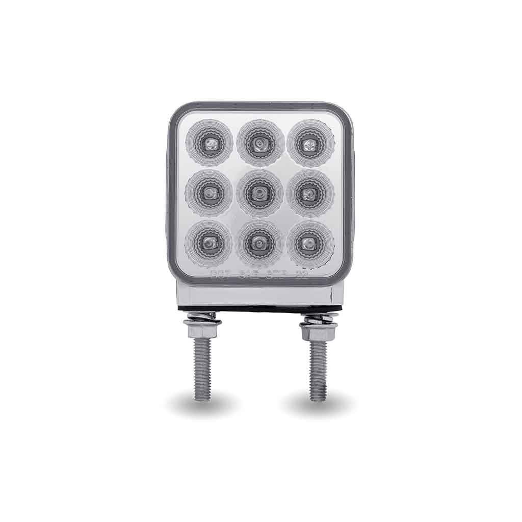 TLED-DS3XG2_OFF Amber/Red Stop, Turn & Tail to Green Auxiliary 3" Mini Double Face Square Light with Reflector LEDs - 30 Diodes - Image 6