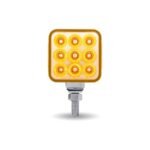 Amber/Red Stop, Turn & Tail to Purple Auxiliary 3" Mini Double Face Square Light with Reflector LEDs - 30 Diodes - Image 2