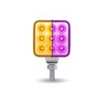 Turn & Tail to Purple Auxiliary 3" Mini Double Face Square Light with Reflector LEDs - 30 Diodes-TLED-DS3XP1