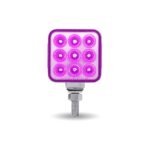 Amber/Red Stop, Turn & Tail to Purple Auxiliary 3" Mini Double Face Square Light with Reflector LEDs - 30 Diodes - Image 4