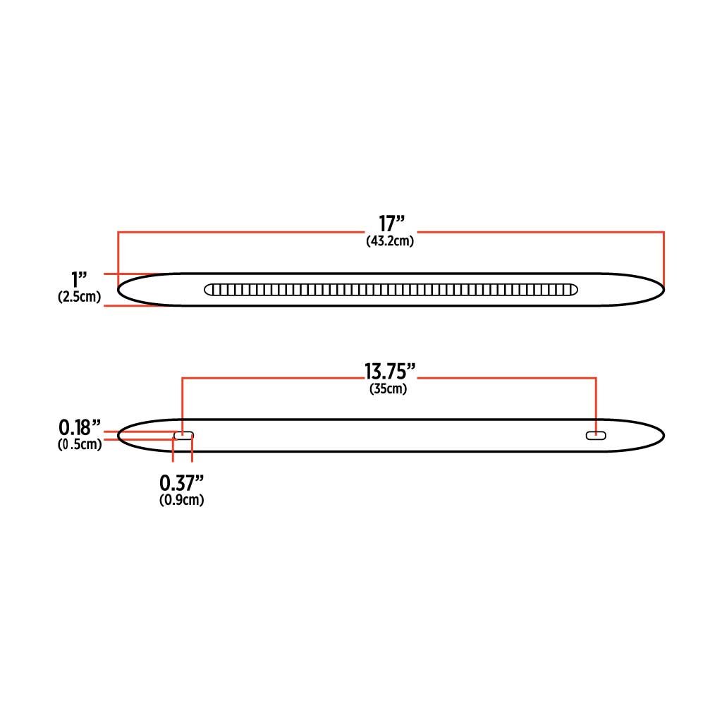 TLED-F17B_TECH 17" Blue Auxiliary Slim Flatline LED Light - 24 Diodes - Image 4