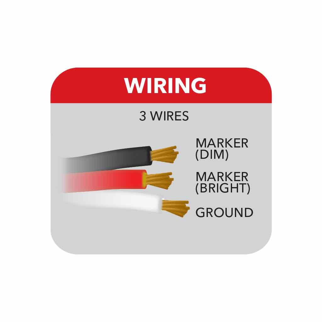 TLED-F17B_WIRING 17" Blue Auxiliary Slim Flatline LED Light - 24 Diodes - Image 5