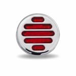 2" Red Marker Flatline Round LED Light - 9 Diodes-TLED-F2R