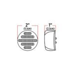 2" Red Marker Flatline Round LED Light - 9 Diodes - Image 4